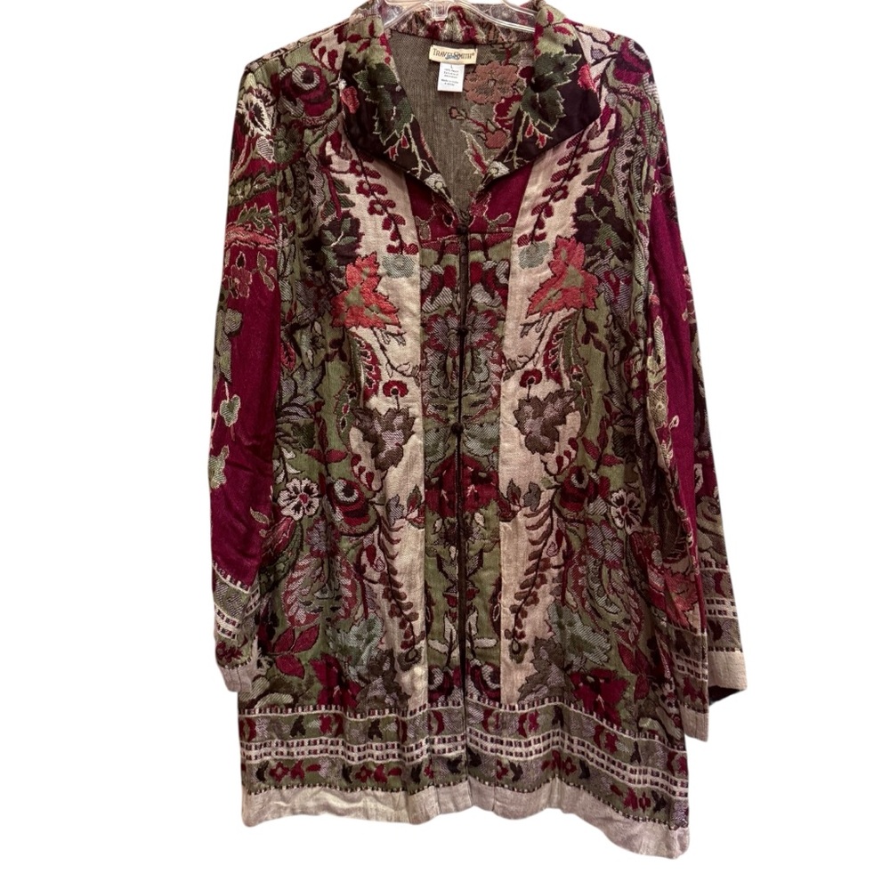 TravelSmith Women’s Lightweight Floral Rayon Tunic/Caftan Sz L